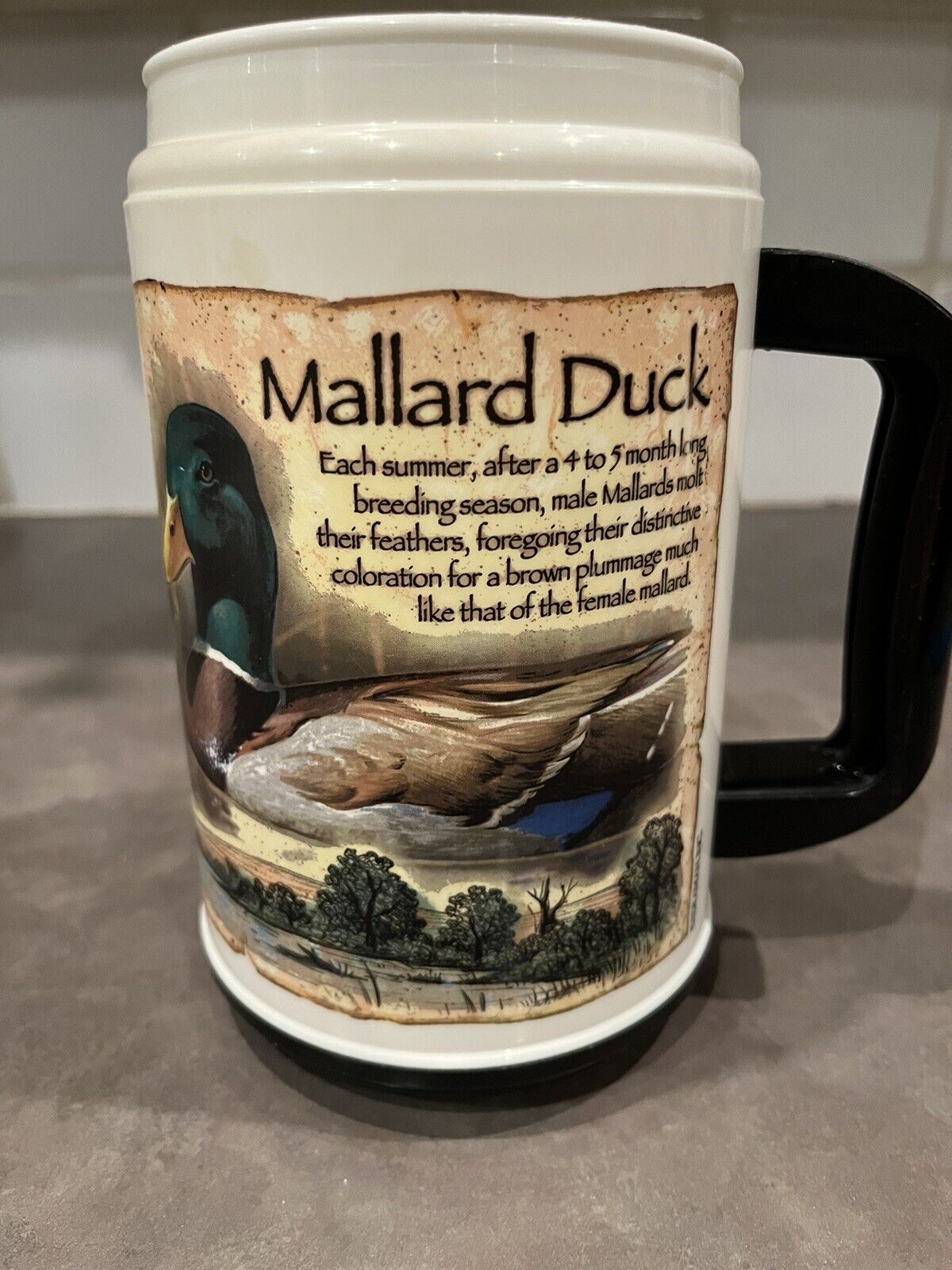 Vintage Whirley American Expedition Mallard Duck 24oz Thermal Mug RARE