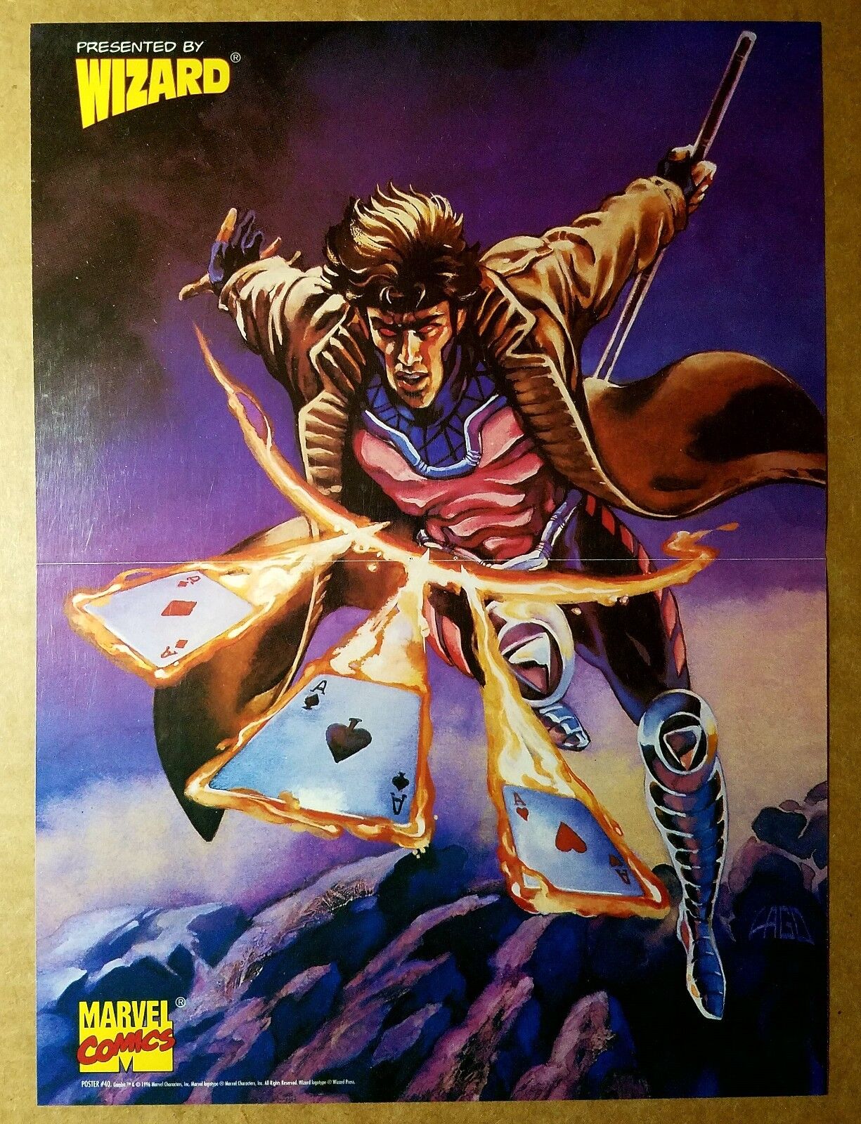 Gambit Marvel Comics Poster by Ray Lago