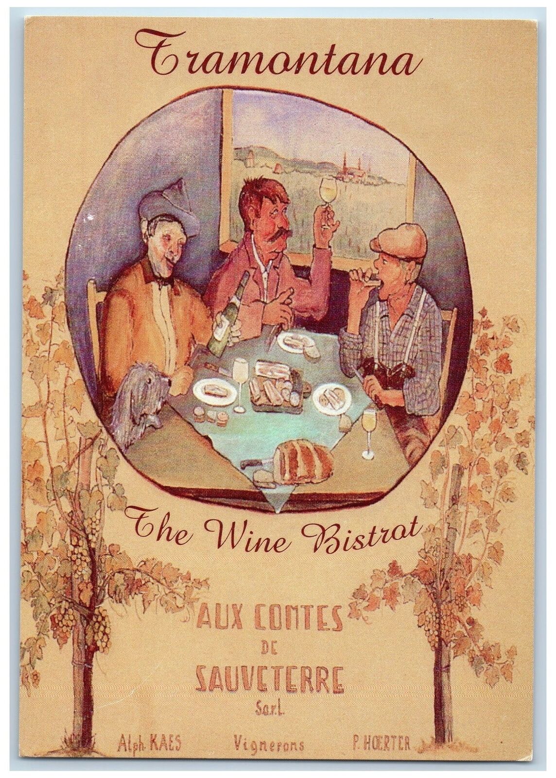 c1950's Tramontana The Wine Bistrat Coffee House By Day Dallas Texas TX Postcard