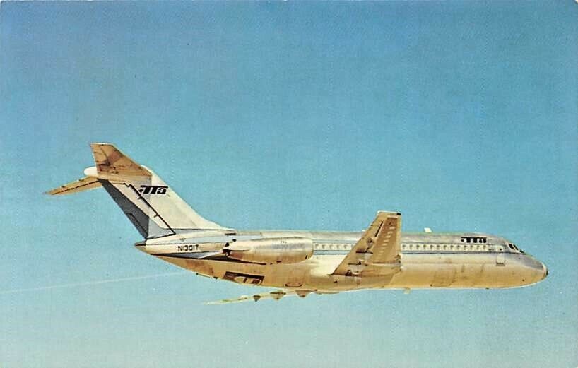  Airplane Postcard   TTA-Trans Texas Airways Douglas DC-9-14 