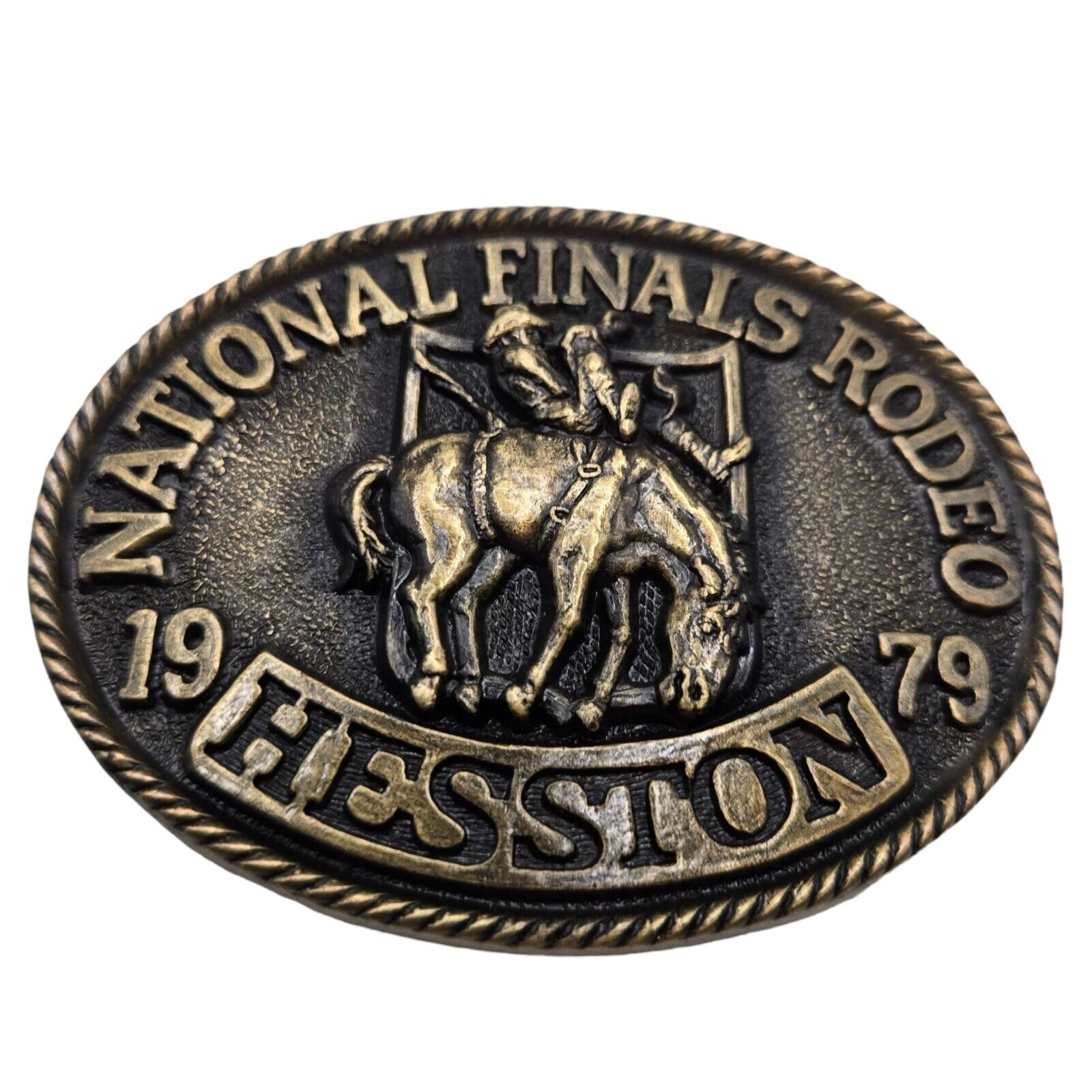 1979 NFR Rodeo Belt Buckle NOS National Finals Cowboy Western Bareback Bronc