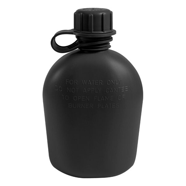 USGI 1 Quart Canteen Black 3 Piece Plastic BPA Free Made in USA NEW