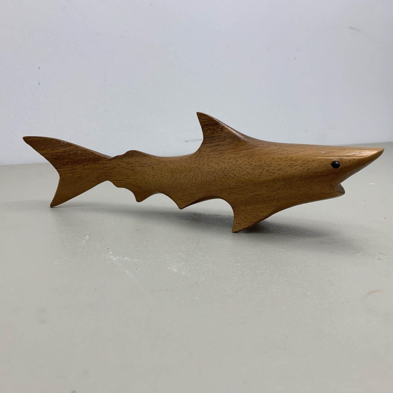 Hand Carved Wooden Shark 8.5” Length (062716)