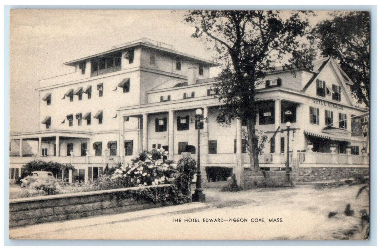 c1940 Hotel Edward Exterior Building Pigeon Cove Vintage Antique Massachusetts