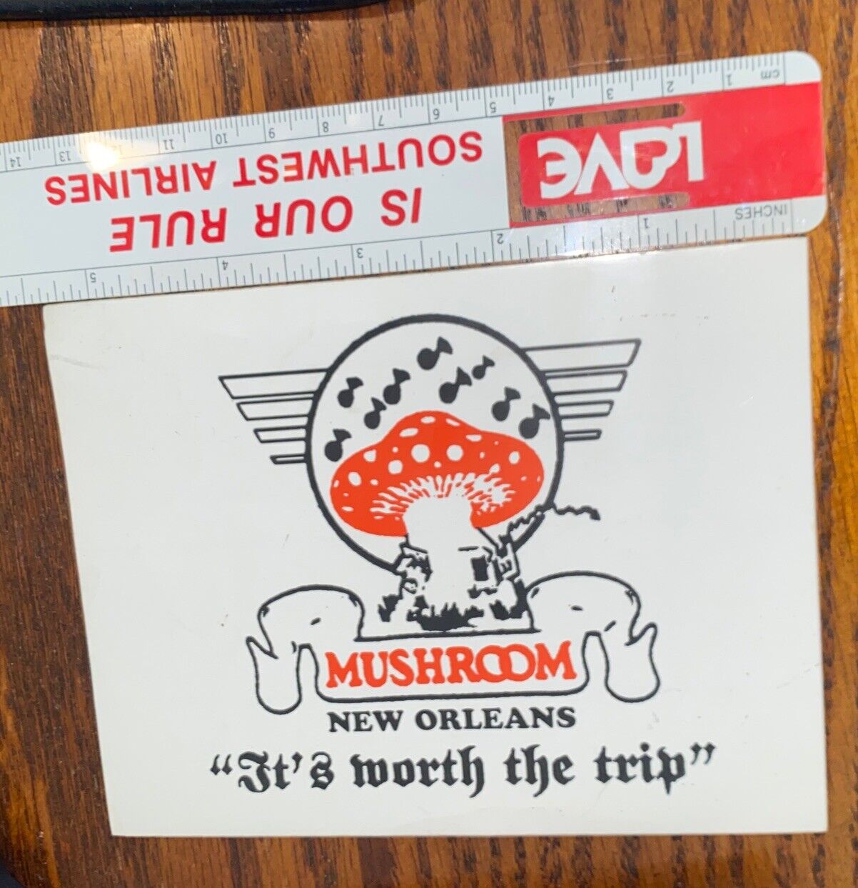 Groovy Sticker Mushroom NEW ORLEANS Vintage Style It’s Worth The Trip Starliner