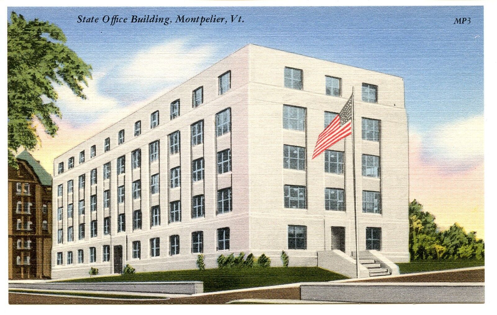 State Office Building, Montpelier, VT Vermont Vintage Linen Postcard Unposted