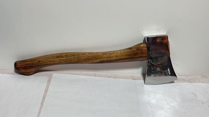 Woodings Verona boys axe. Mirror polished, hung on a new 18.5\