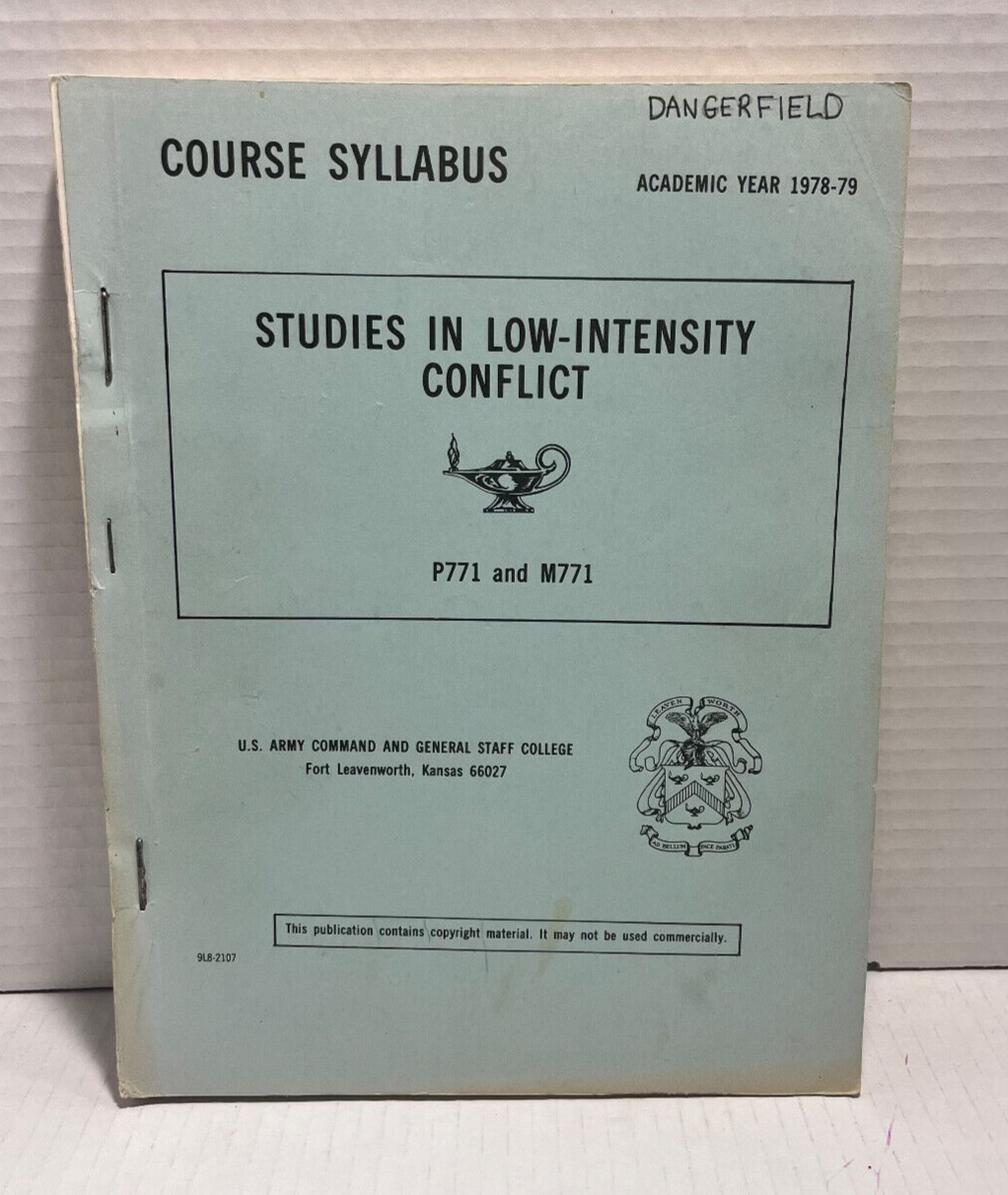 Studies in Low-Intensity Conflict U.S. Army 1978-79
