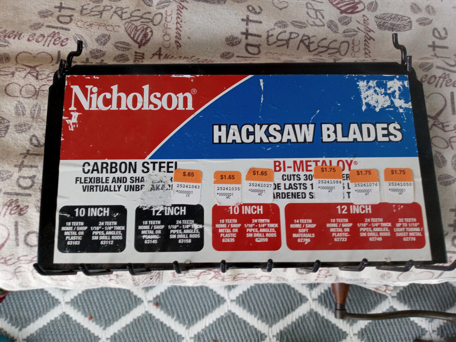 Nicholson Hack Saw Blade Display Sign