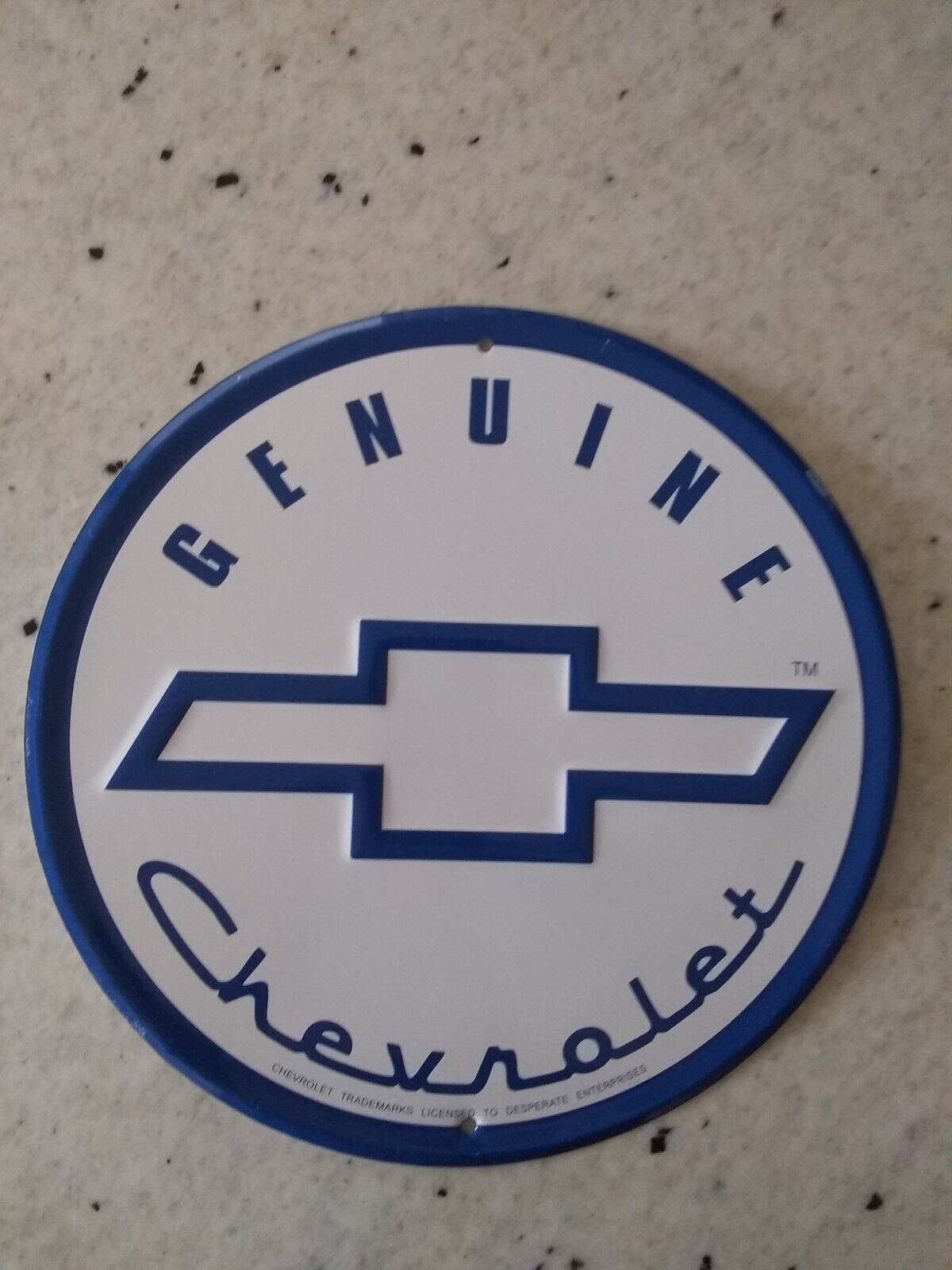 Genuine Chevrolet Service Replica Tin Metal Sign Round Chevy GM Camaro Chevelle