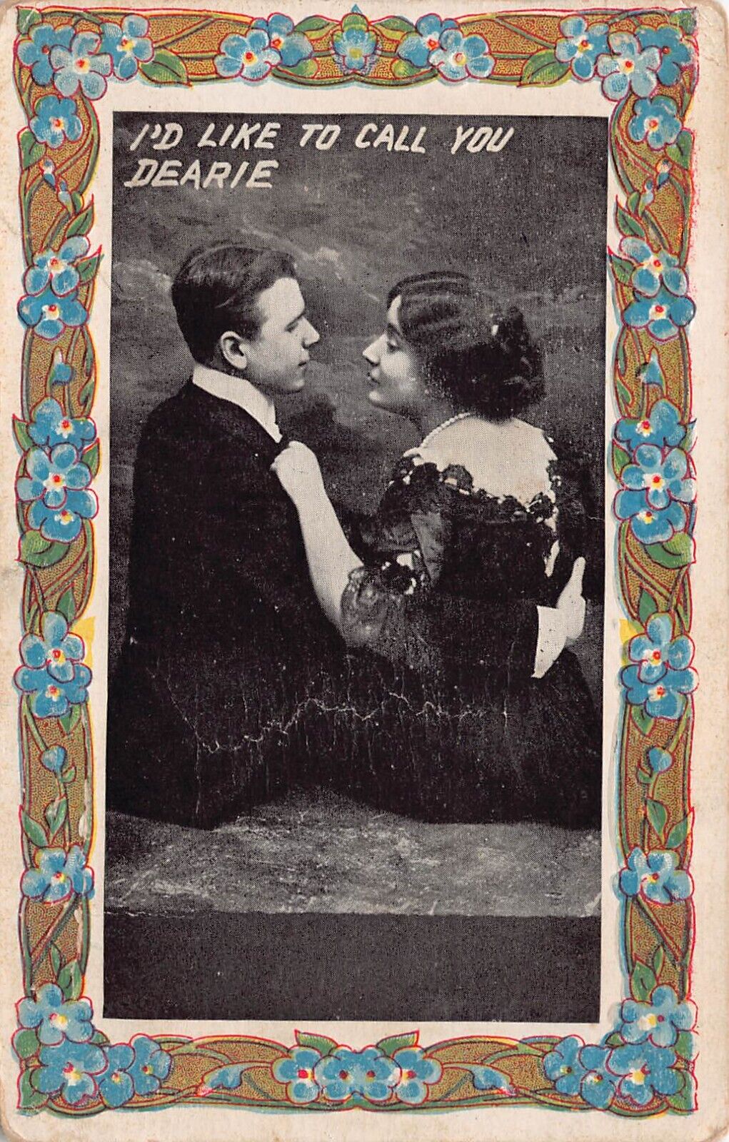Antique Valentines Card Girls Love Ina Johnson Oakland CA c1911 Vtg Postcard D1
