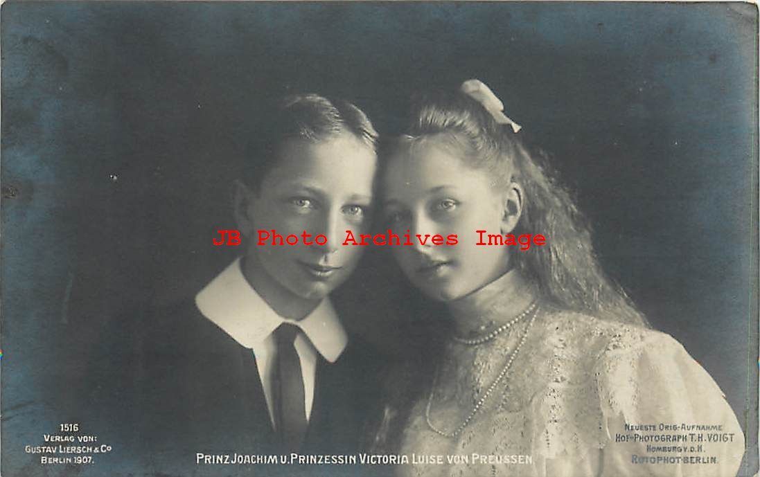 German Royalty, RPPC, Prince Joachim & Princess Victoria Louise