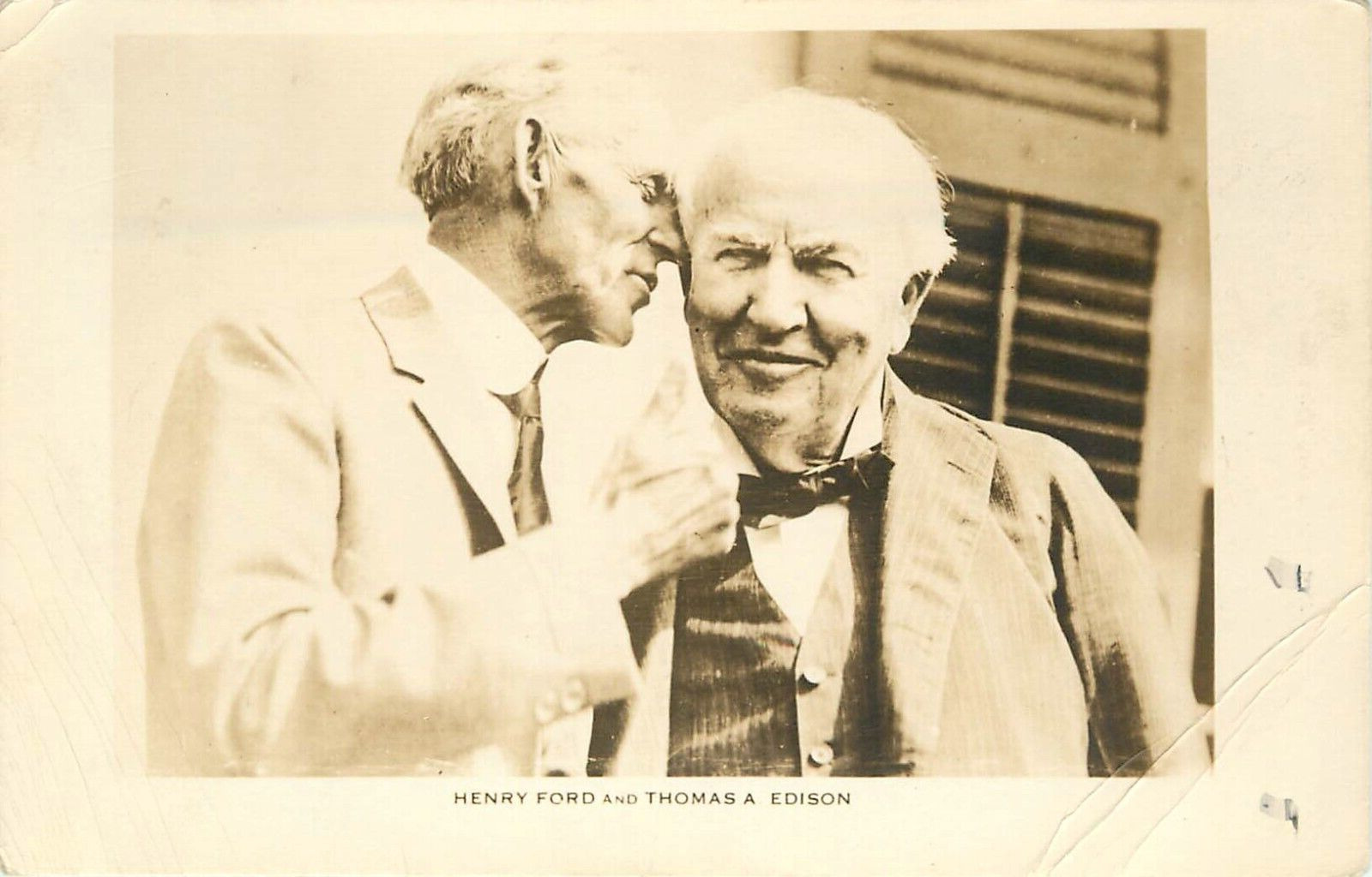 c1930s Henry Ford and Thomas A. Edison Real Photo Postcard/RPPC