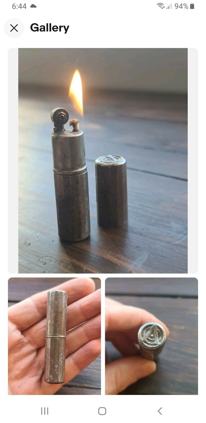 Rare Vintage WW1 / WW11 Trench Lighter  Thought to be of German Origin 