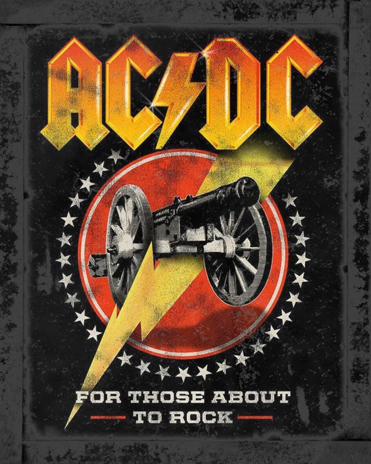 ACDC Band 8x10 Rustic Vintage Style Tin Sign Metal Poster
