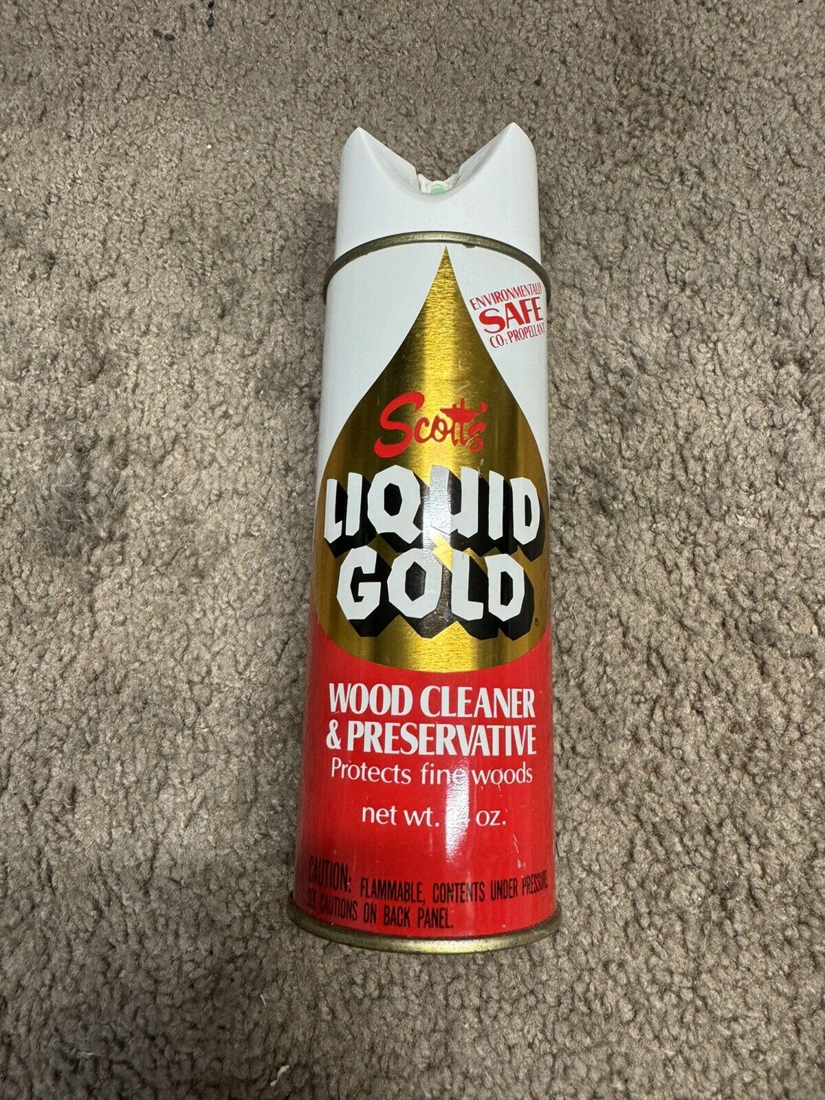 Vintage SCOTT\'S LIQUID GOLD  Wood Cleaner & Preservative Can Half Full