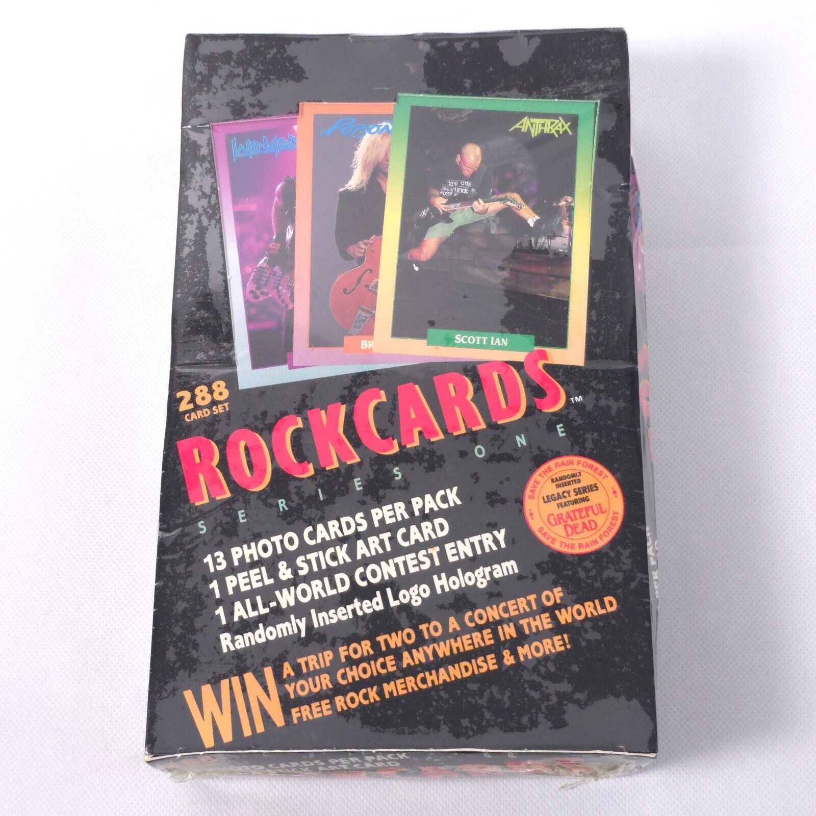 Vintage 1991 ROCKCARDS Series One Sealed Box Music Trading Cards USA BROCKUM