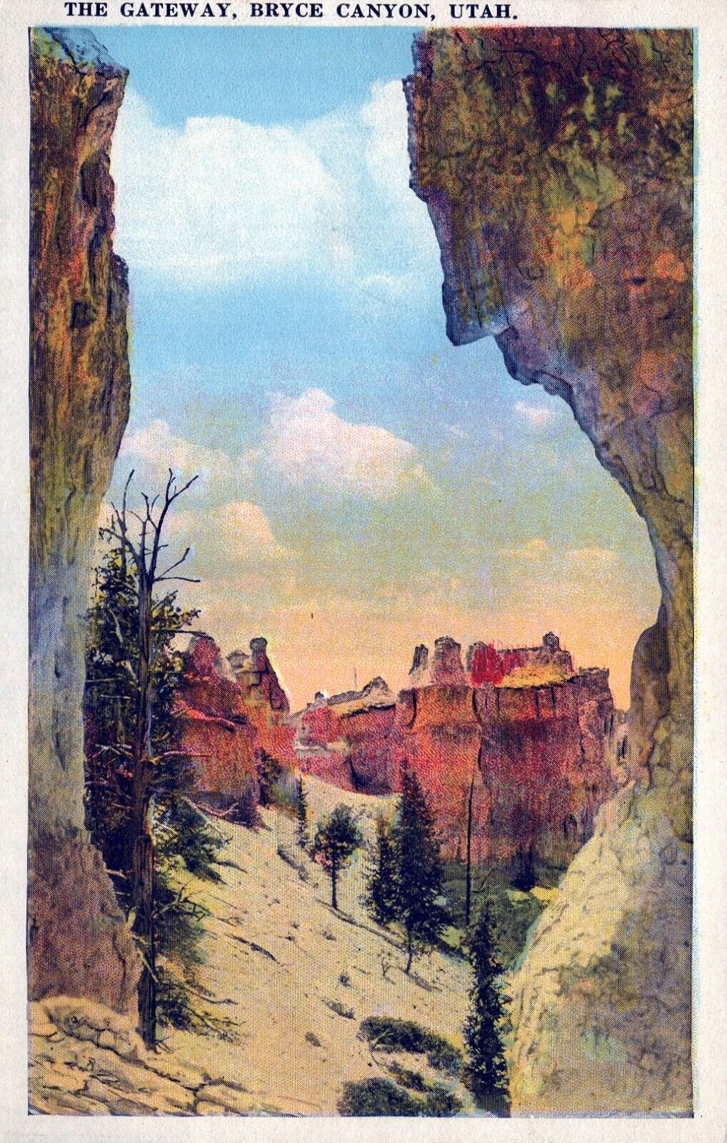 Gateway Bryce Canyon Utah Art Painting Unposted Postcard