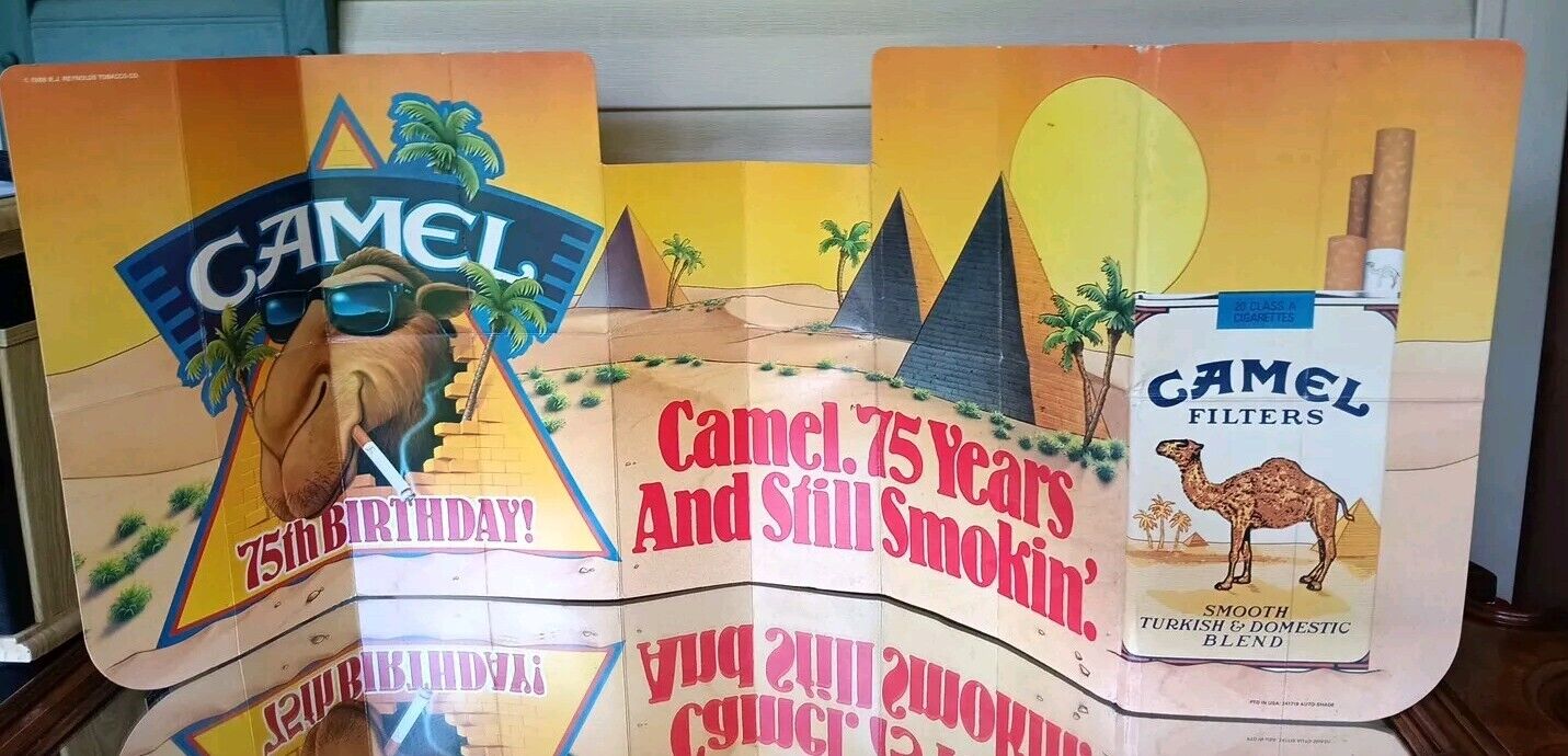 1988 Camel Cigarettes Auto Car Sun Shade 75th Birthday Promo Joe Camel