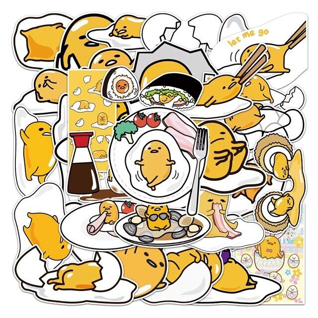10pcs Lazy Egg Inspired Stickers | Water Resistant | Gudetama Sanrio | Decals