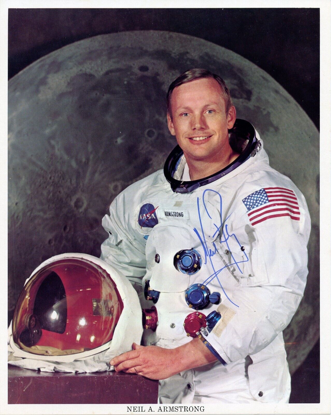 SALE Astronaut Archives offers vintage Neil Armstrong signed OFFICIAL NASA Litho