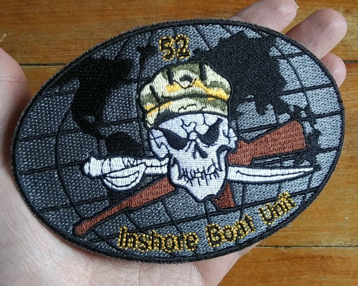 US NAVY ~ Inshore Boat Unit Fifty-Two IBU-52 SKULL USN Military Collectors Patch