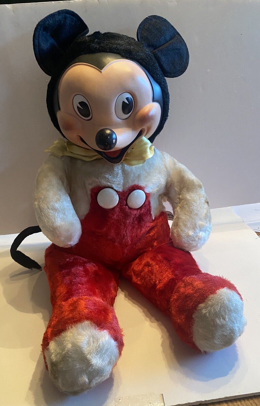 Vintage Rubber Face J. Swedlin Gund Mickey Mouse Plush 18”