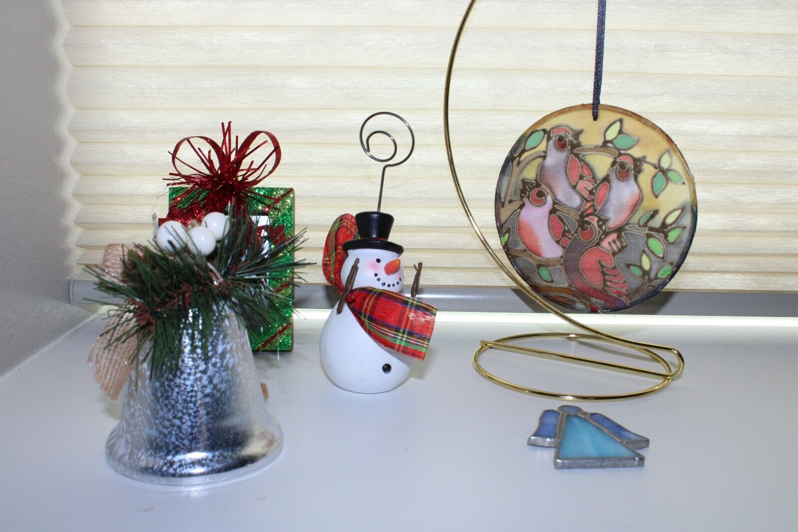 Christmas Photo Frame, 4 Calling Birds, Angel, Snowman Pic Holder, Bell