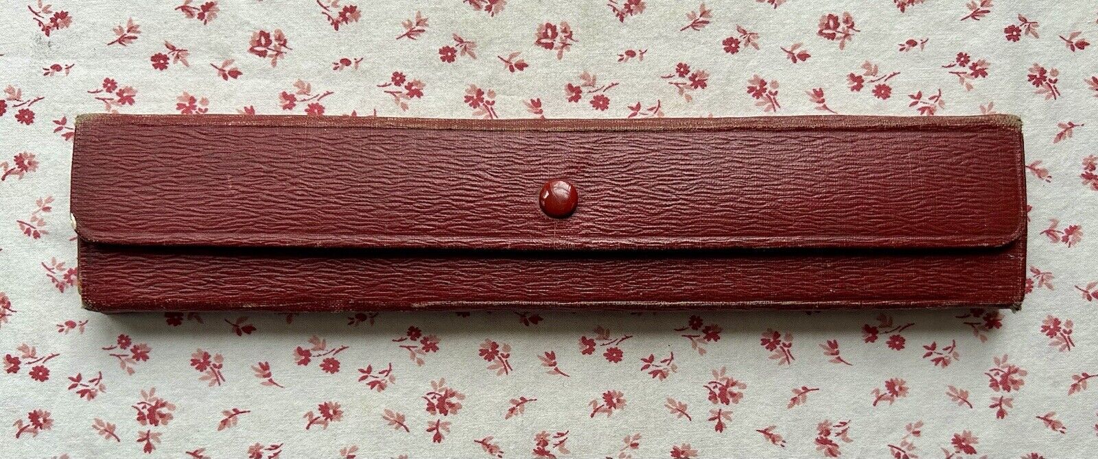 Antique Red Eberhard Faber Pencil Case ~ New York