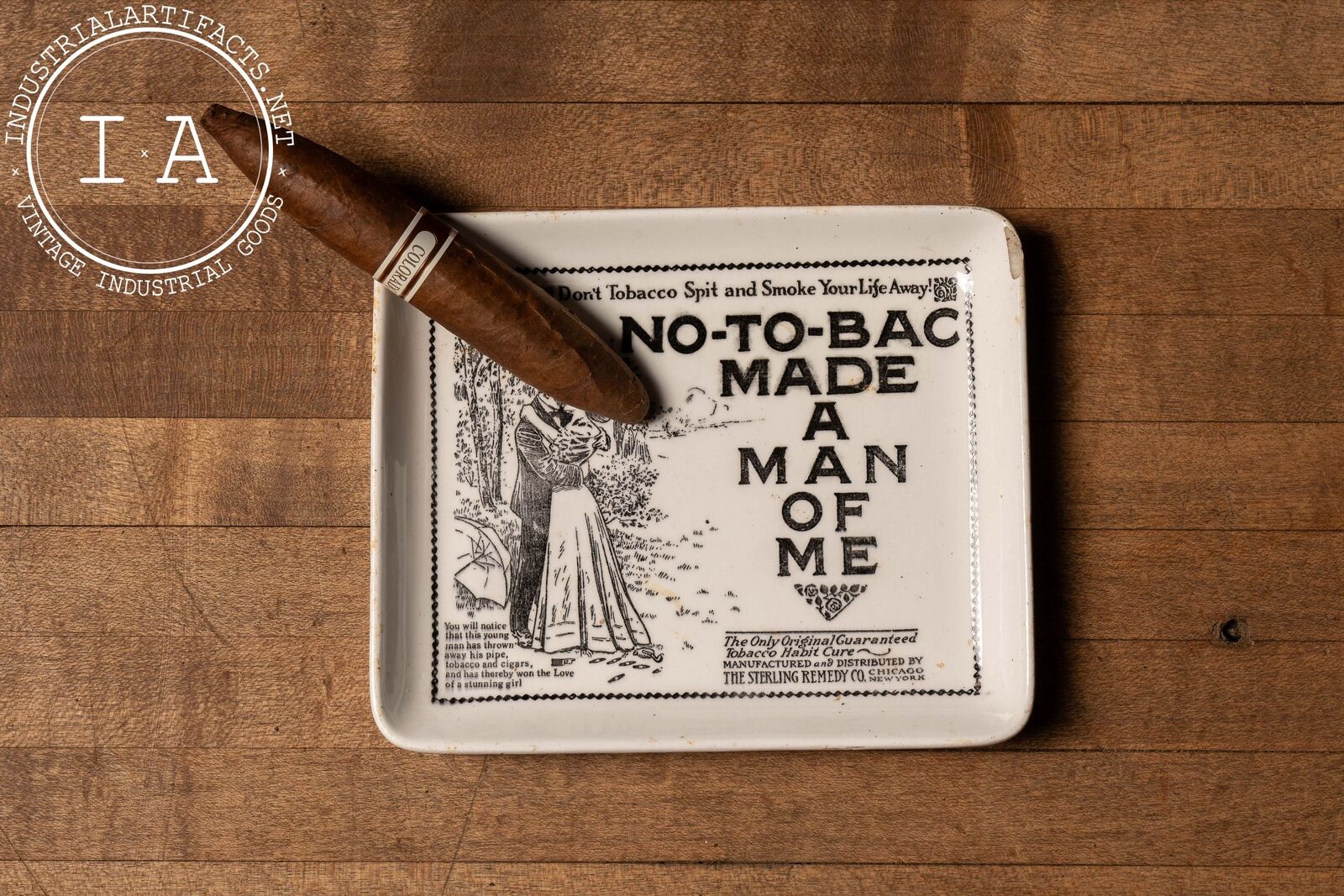 c. 1900 No-To-Bac Patent Medicine Ashtray