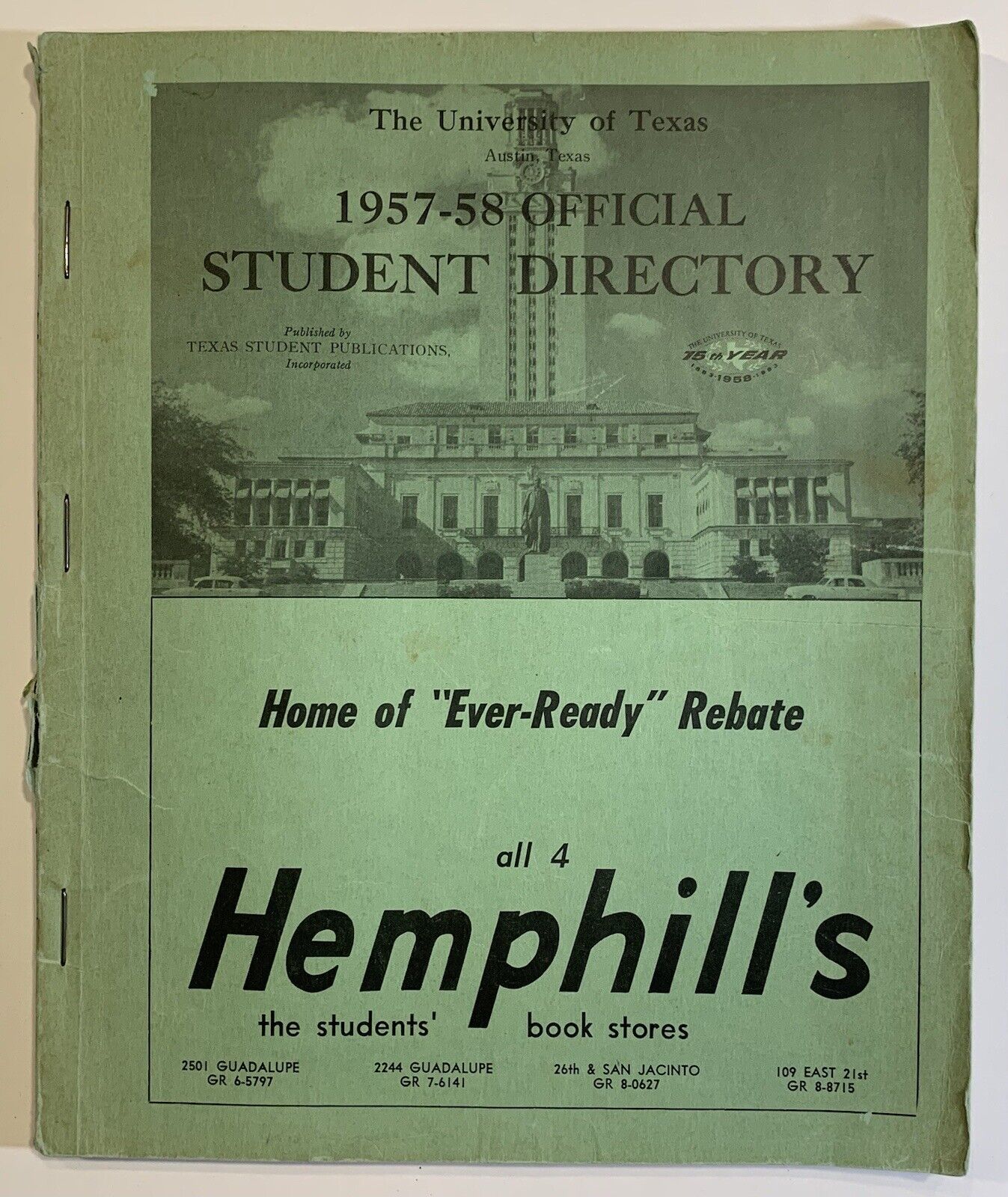 1957-1958 Student Directory - UNIVERSITY OF TEXAS - AUSTIN