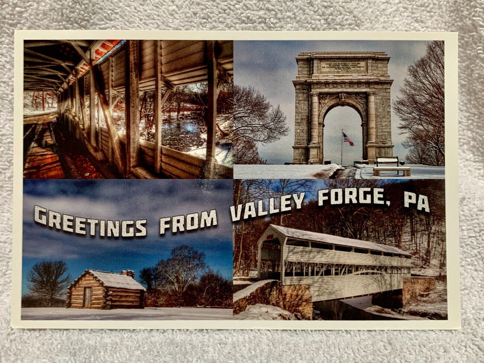 Postcard - Valley Forge Park - Winter Greetings