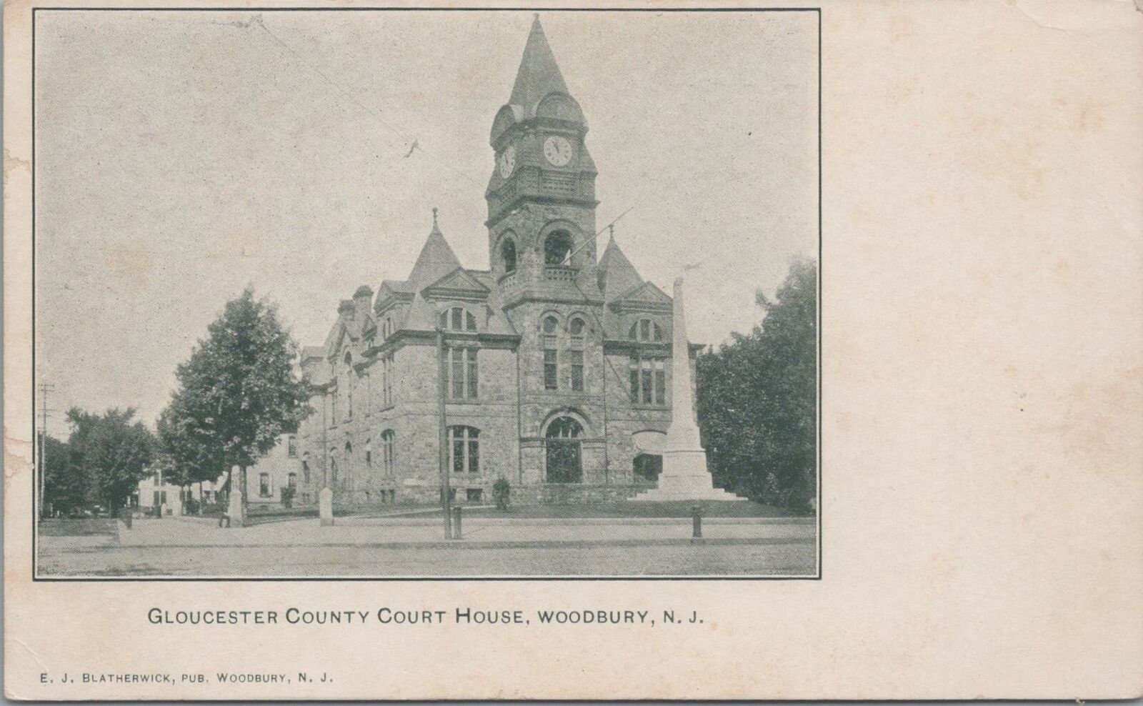 Postcard Gloucester County Court House Woodbury NJ 
