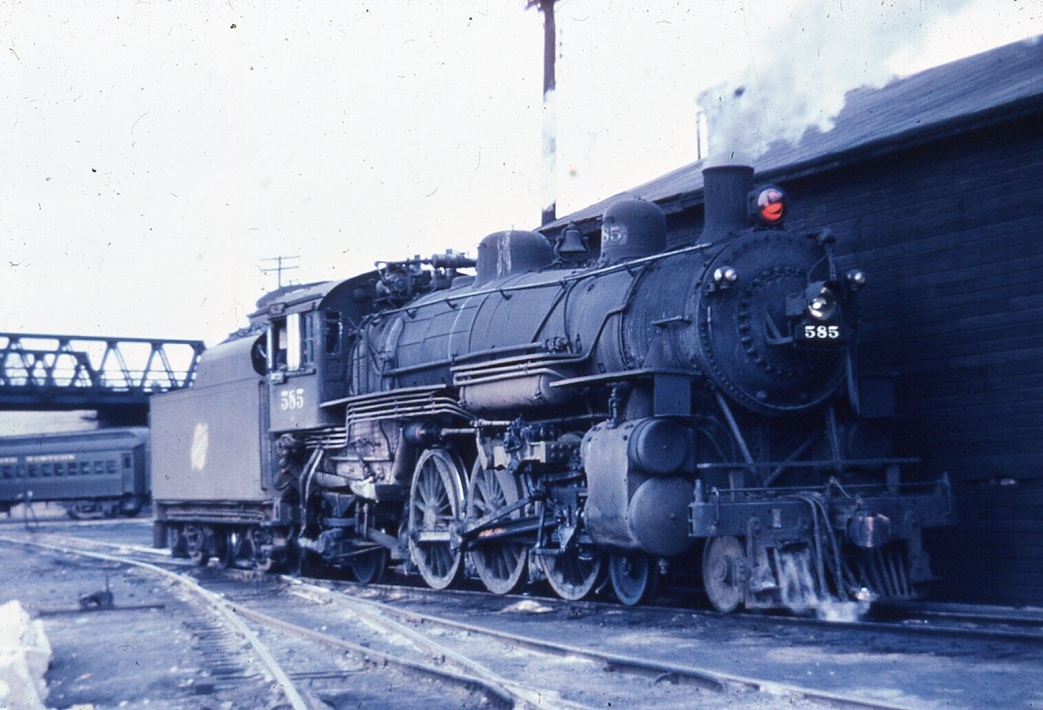 Duplicate Train Slide Chicago N West Pacific 4-6-2  #585 02/1953 Chicago IL