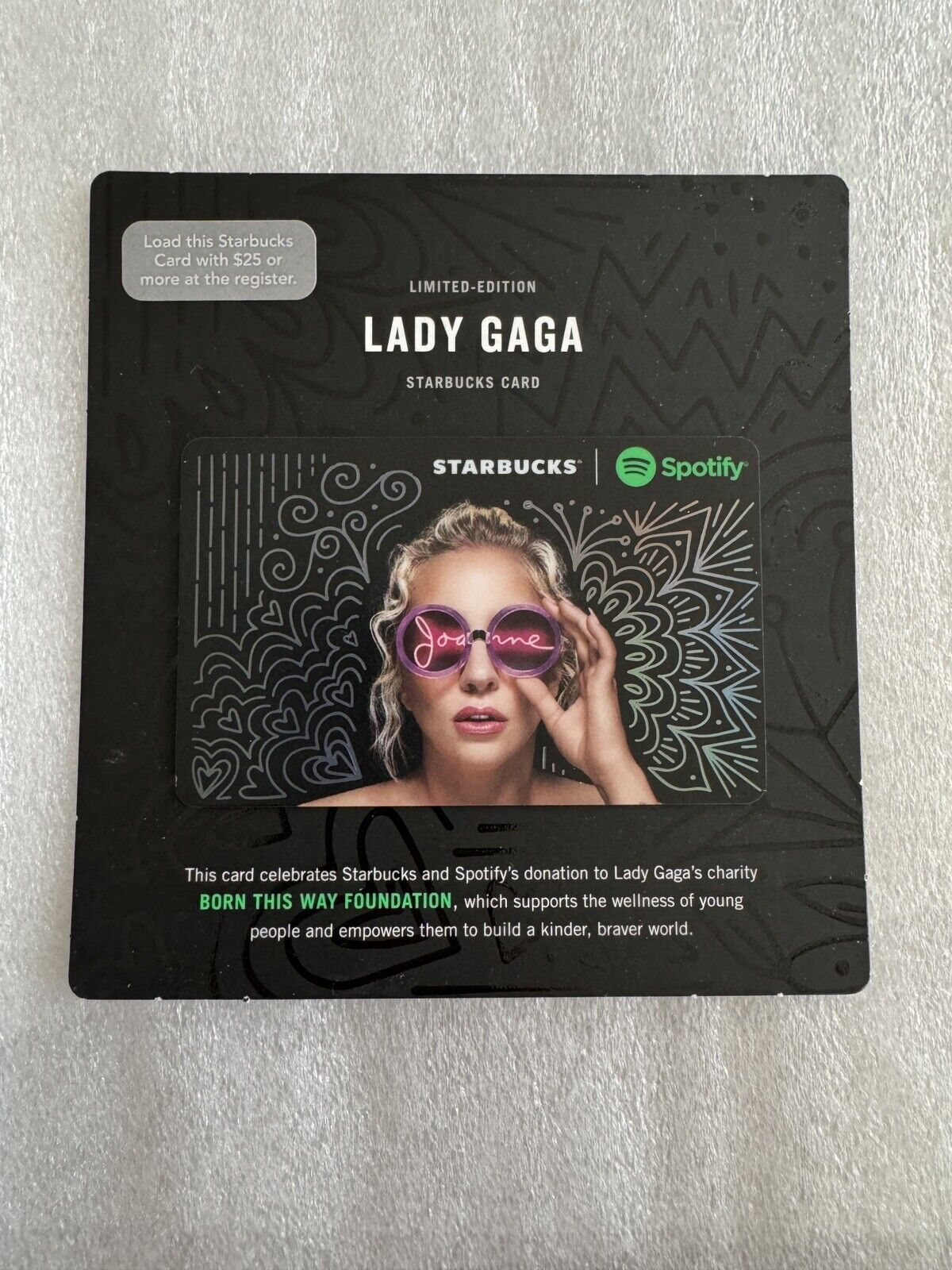 2017 Starbucks Card LADY GAGA Rare LIMITED Edition Spotify Music Mint New