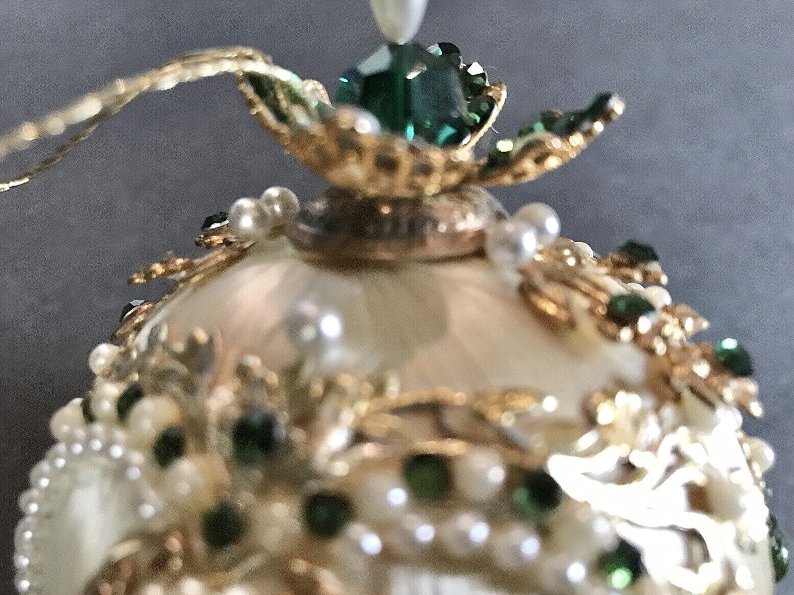 RARE ANTIQUE French Christmas Ornament Traditional Victorian Kugel Ball Decor