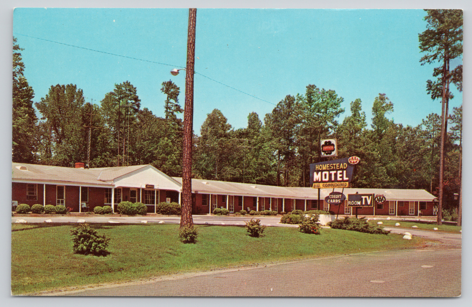 Postcard Durham, North Carolina, Homestead Motel A1040