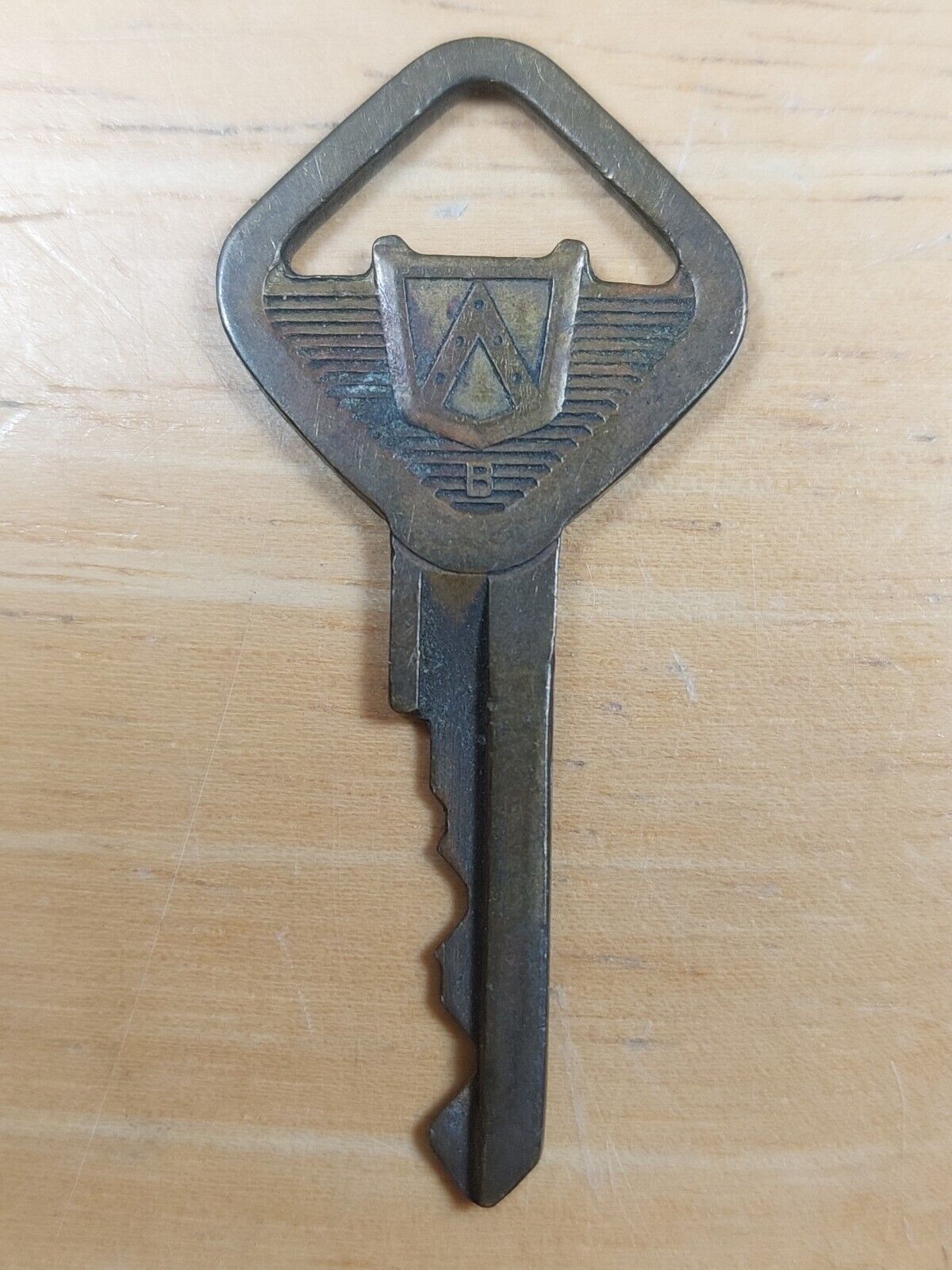 Vintage Ford Key B Collectible Brass Automotive Key 