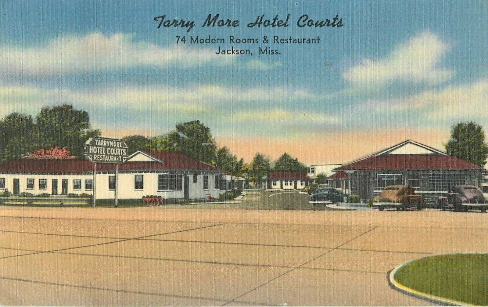 1954 Terry More Hotel Courts, Jackson, Mississippi Postcard