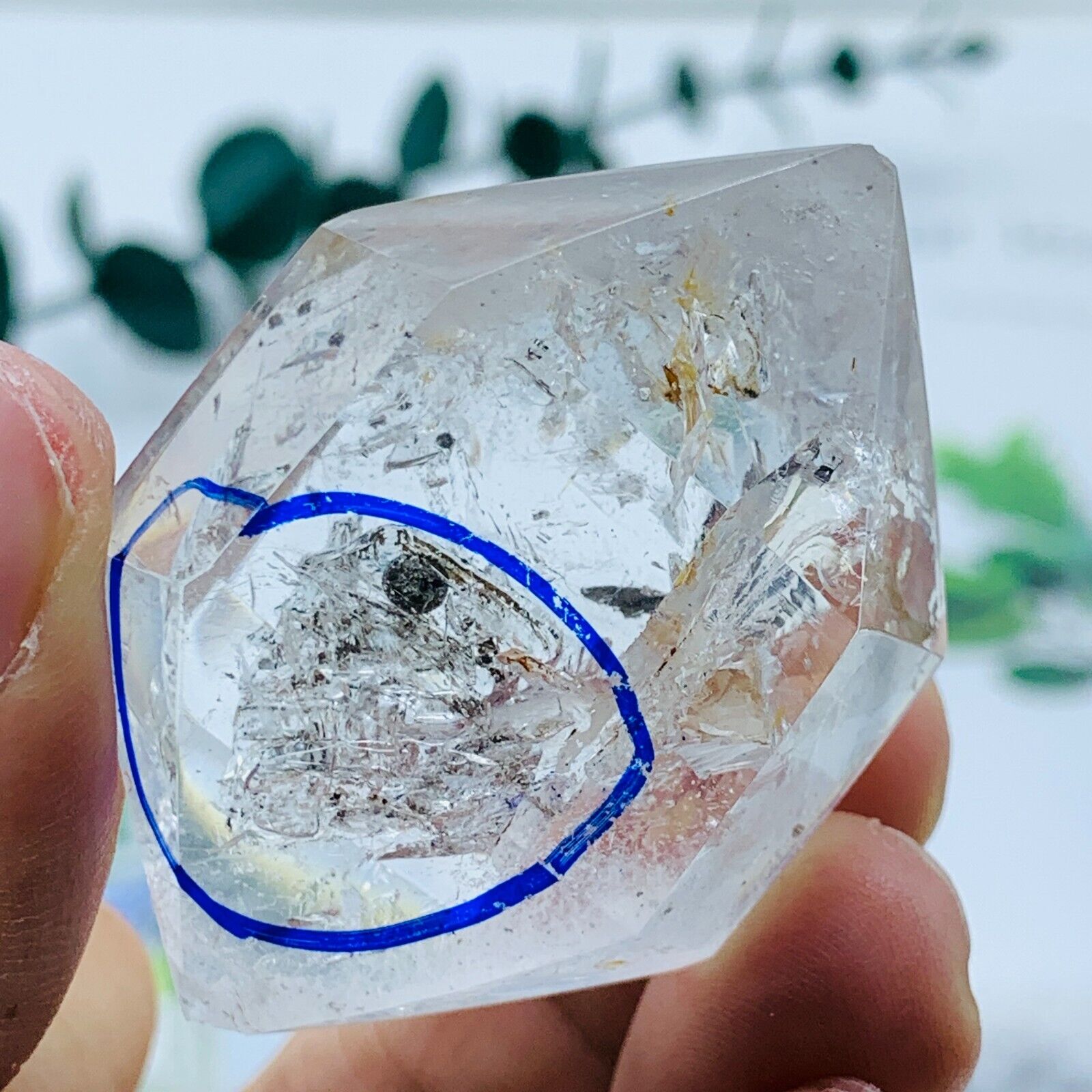 TOP Herkimer Diamond Crystals Enhydro GEM &Extra large moving water droplets 49g