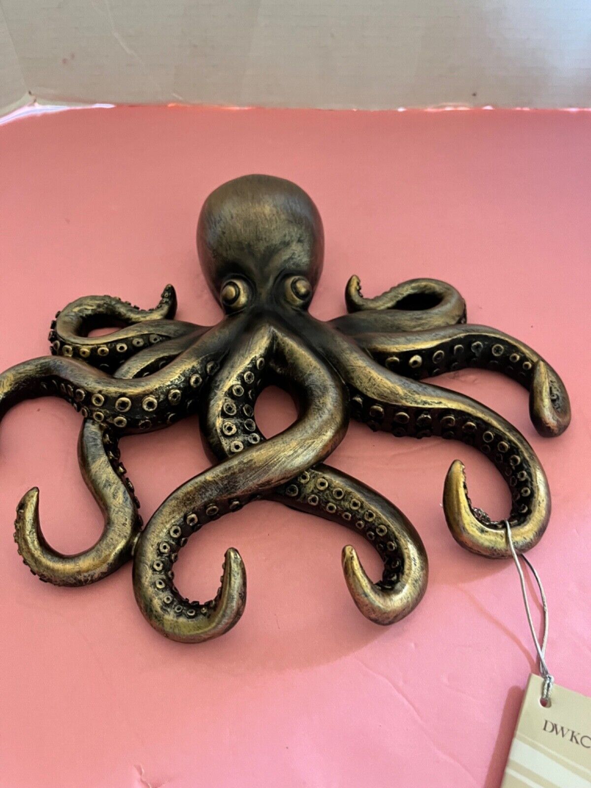 Small /Cast Iron/ Wall Sculpture Octopus Shape/ Key Holder/NWT