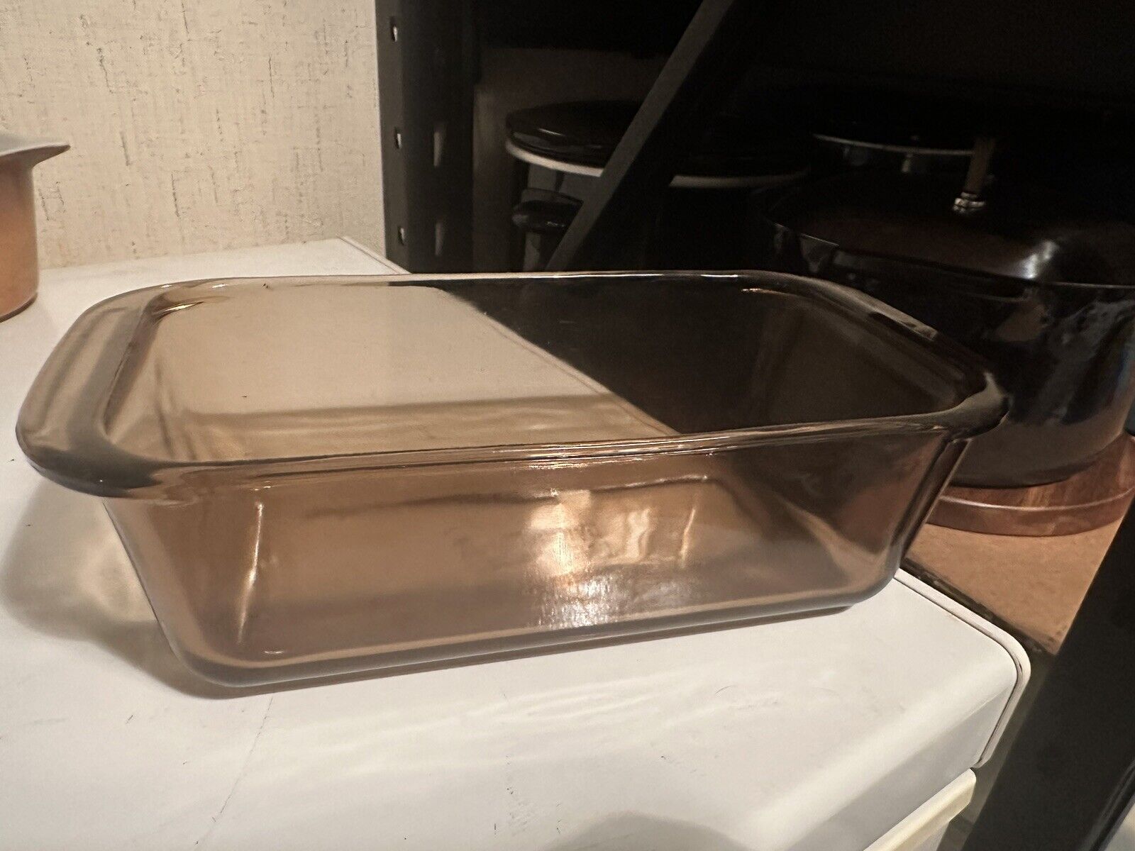 vintage glass pyrex loaf pan