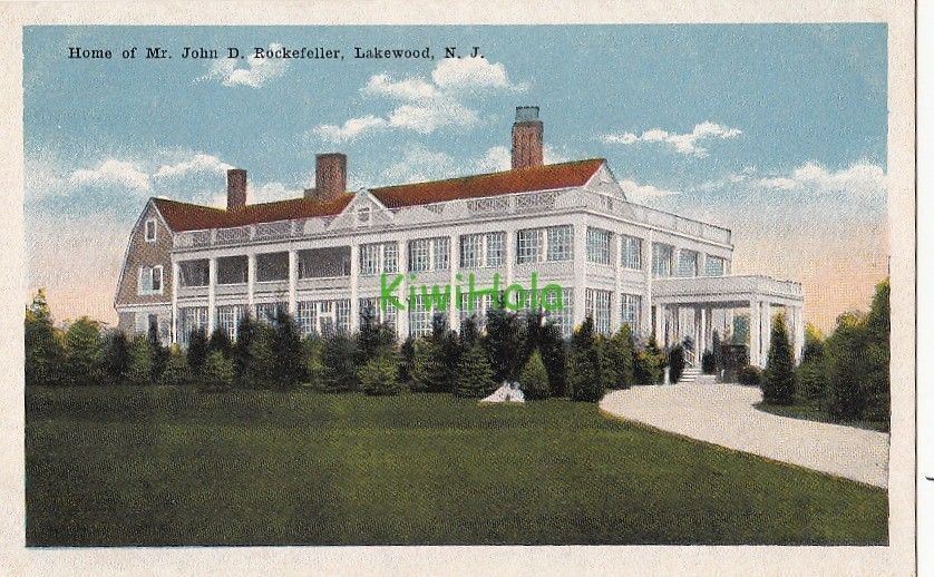 Postcard Home Mr John D Rockefeller Lakewood NJ New Jersey