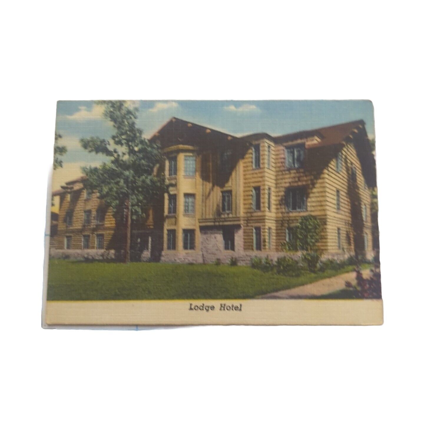 Postcard Lodge Hotel Illinois Starved Rock State Park USA IL Linen Small 12.2.2 