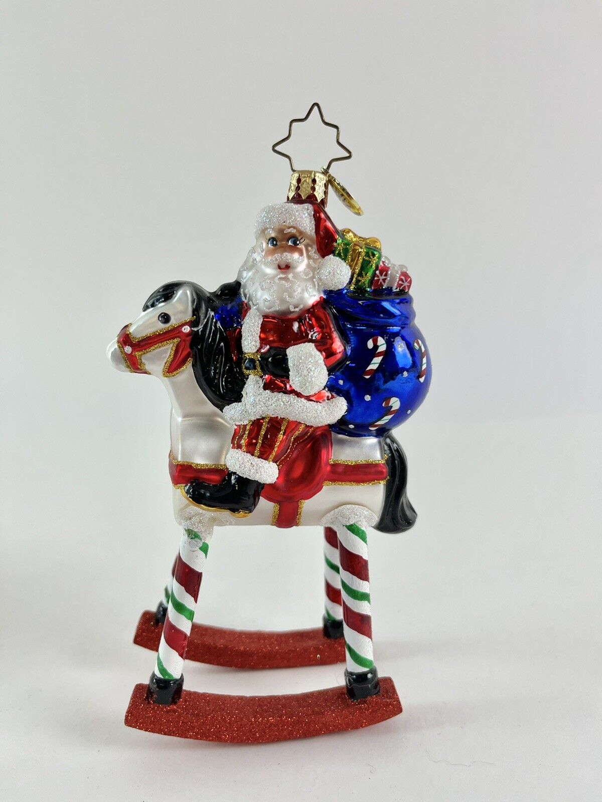 Christopher Radko A REALLY ROCKIN CHRISTMAS Glass Christmas Ornament Horse