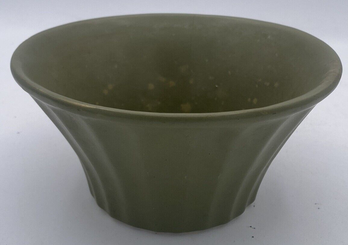 Vintage MCM McCoy Econo-line USA #502 Green Pottery Bowl Planter Nice