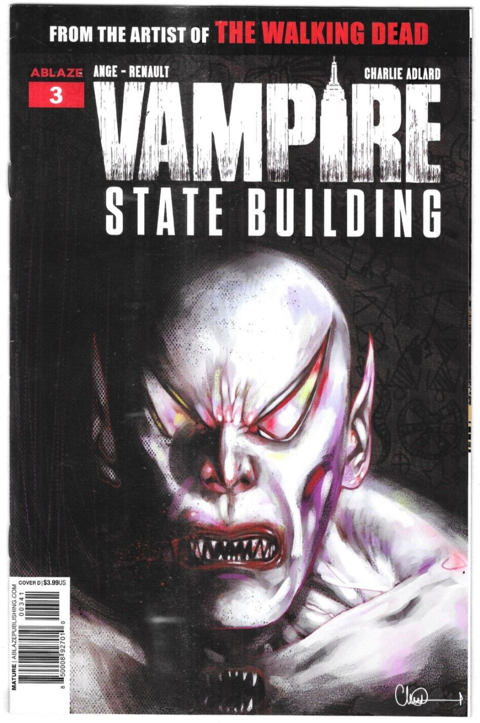 Vampire State Building Comic 3 Cover D Charlie Adlard Variant 2019 Ange Renault
