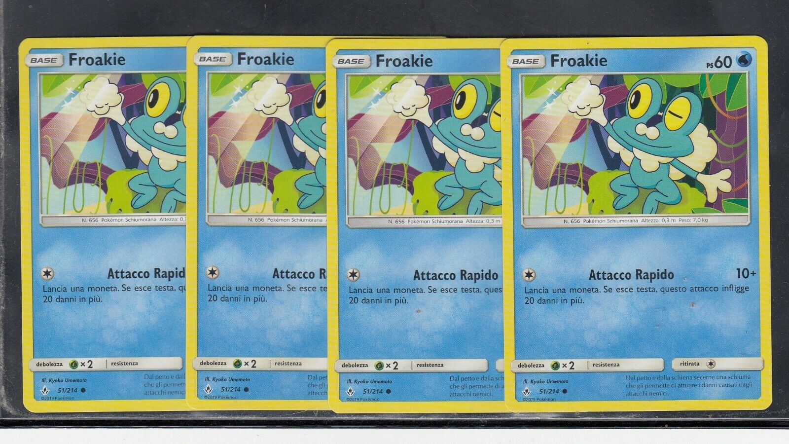Pokemon 4x Froakie 51/214 Common Stainless Bonds ITA