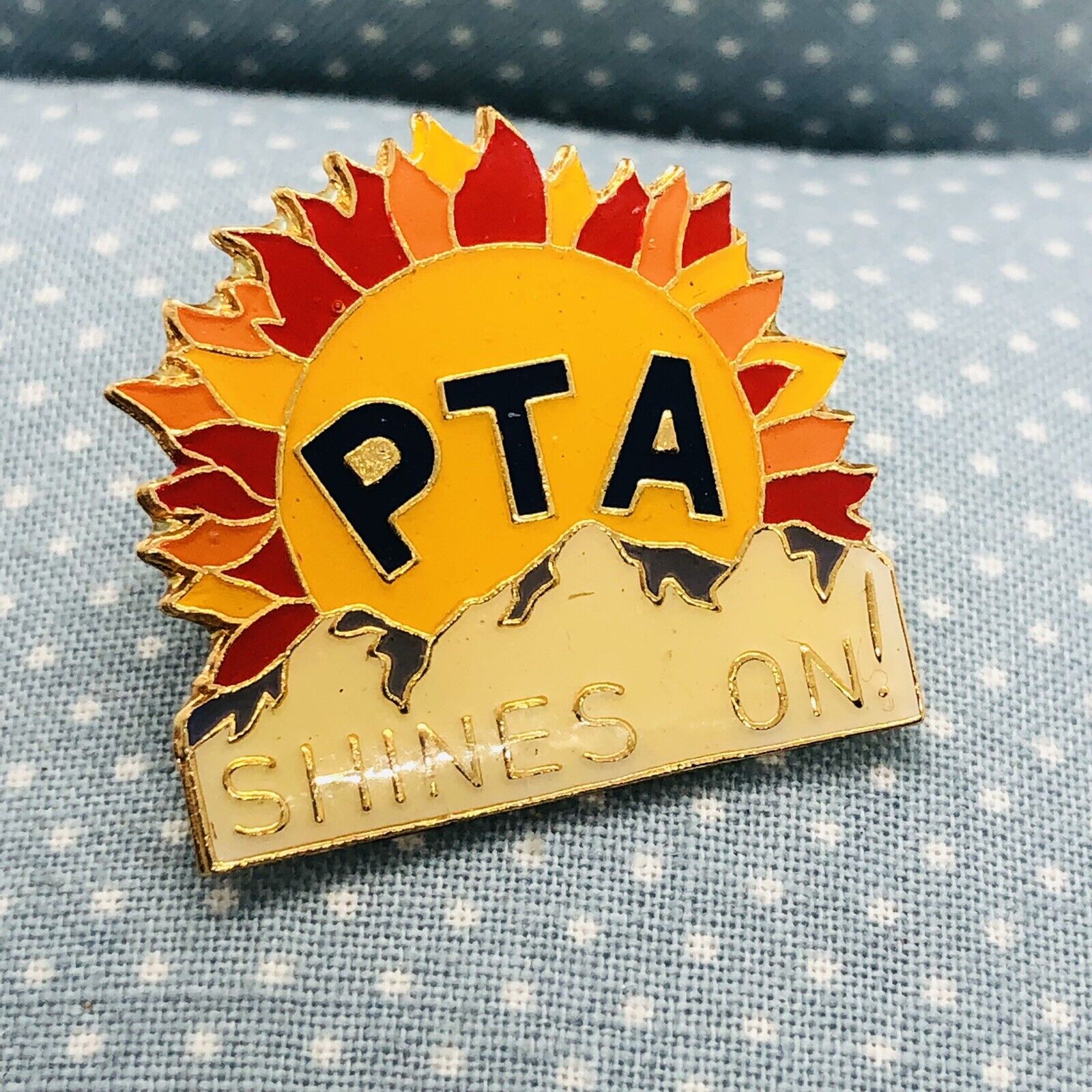 Parent Teacher Association PTA Shines On Lapel Pin