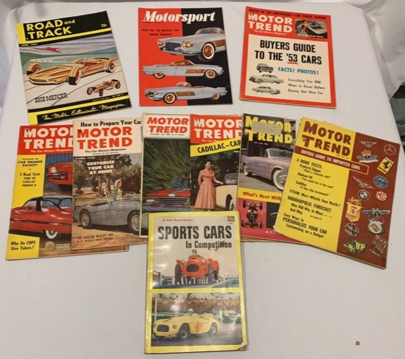 Antique Motor Trend Sports Cars Racing Dragsters Automotive Car Magazine lot